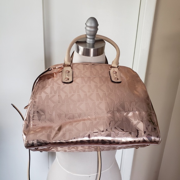 Michael Kors Rose Gold Dome Satchel! - Picture 8 of 14